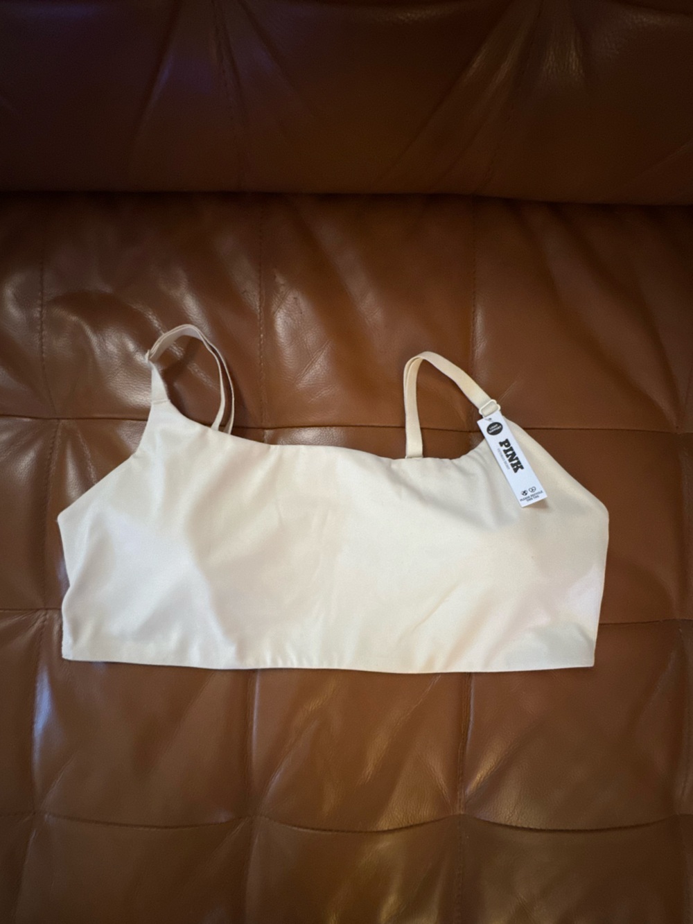 Victoria's Secret PINK Smooth Padded Bralette in Soft White